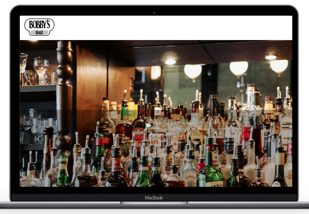 Forstørret bilde av hjemmesiden til Bobbys bar i Trondheim